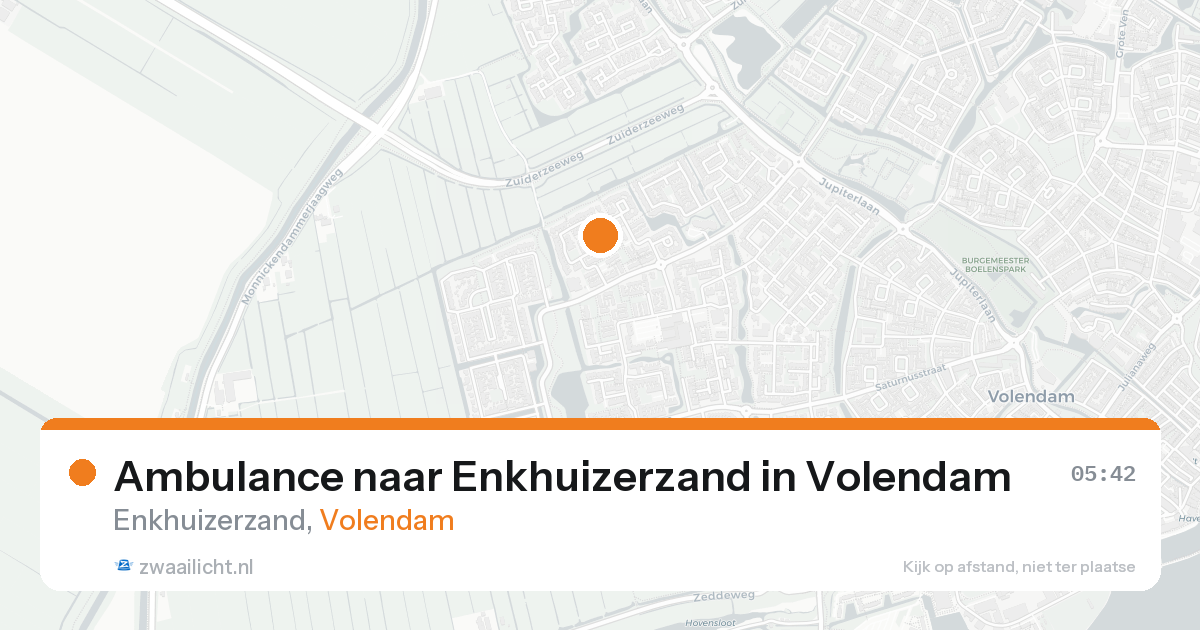 Ambulance naar Enkhuizerzand in Volendam — 18 aug 2026
