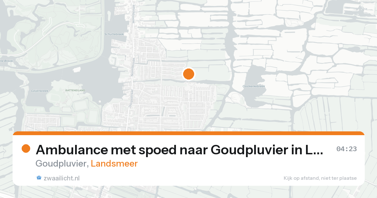 Ambulance met spoed naar Goudpluvier in Landsmeer — 16 aug 2026