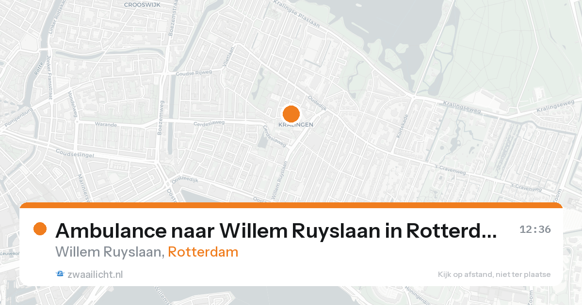 Ambulance naar Willem Ruyslaan in Rotterdam — 22 aug 2026