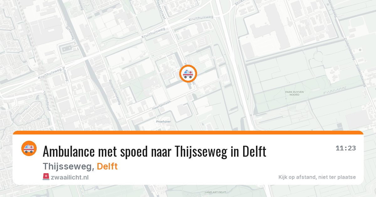 Ambulance met spoed naar Thijsseweg in Delft — 1 jul 2026