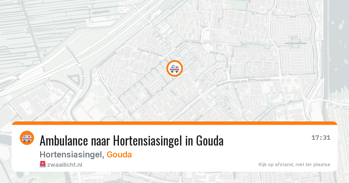 Ambulance naar Hortensiasingel in Gouda — 6 aug 2026