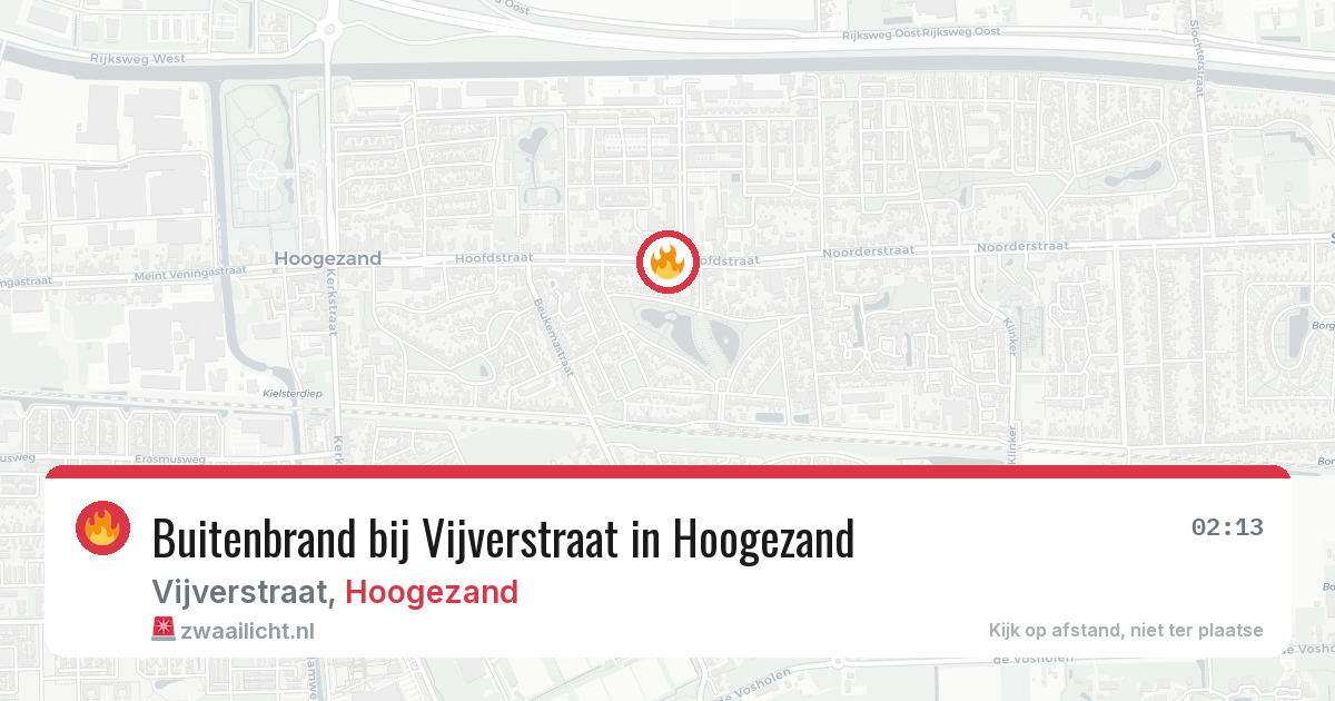 Buitenbrand bij Vijverstraat in Hoogezand — 27 jun 2026