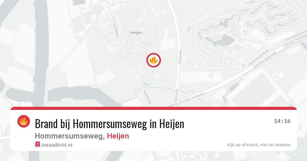 Brand bij Hommersumseweg in Heijen — 9 jul 2026