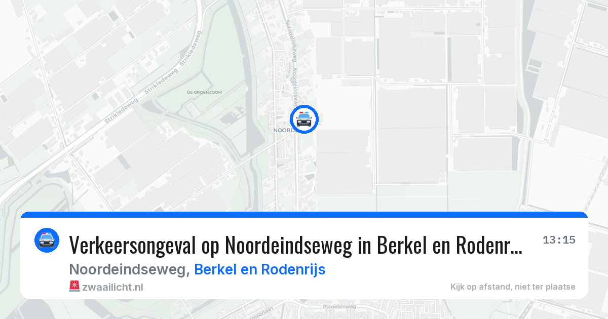 Verkeersongeval op Noordeindseweg in Berkel en Rodenrijs — 22 mei 2026