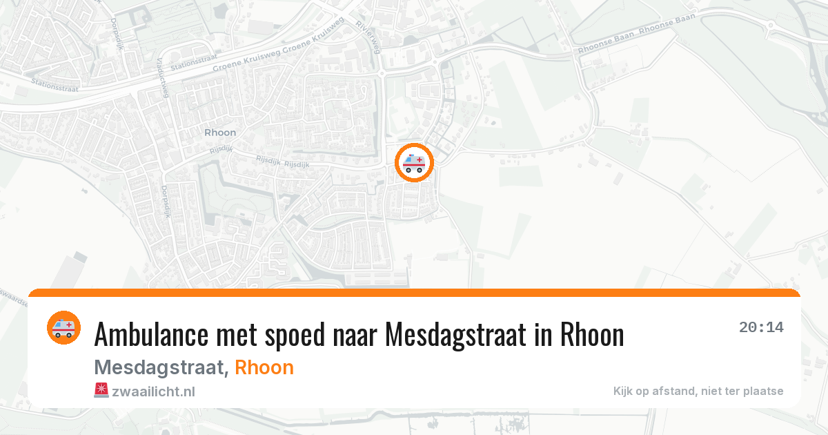 Ambulance met spoed naar Mesdagstraat in Rhoon — 13 aug 2026