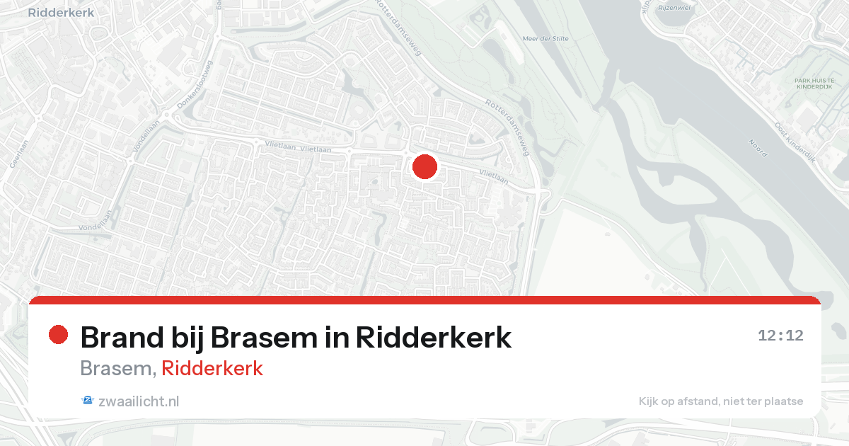 Brand bij Brasem in Ridderkerk — 19 aug 2026