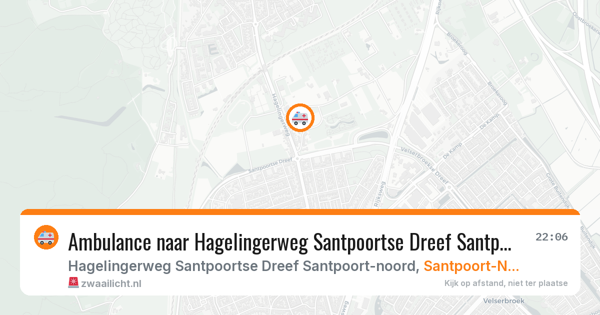 Ambulance naar Hagelingerweg Santpoortse Dreef Santpoort-noord in Santpoort-Noord — 7 aug 2026