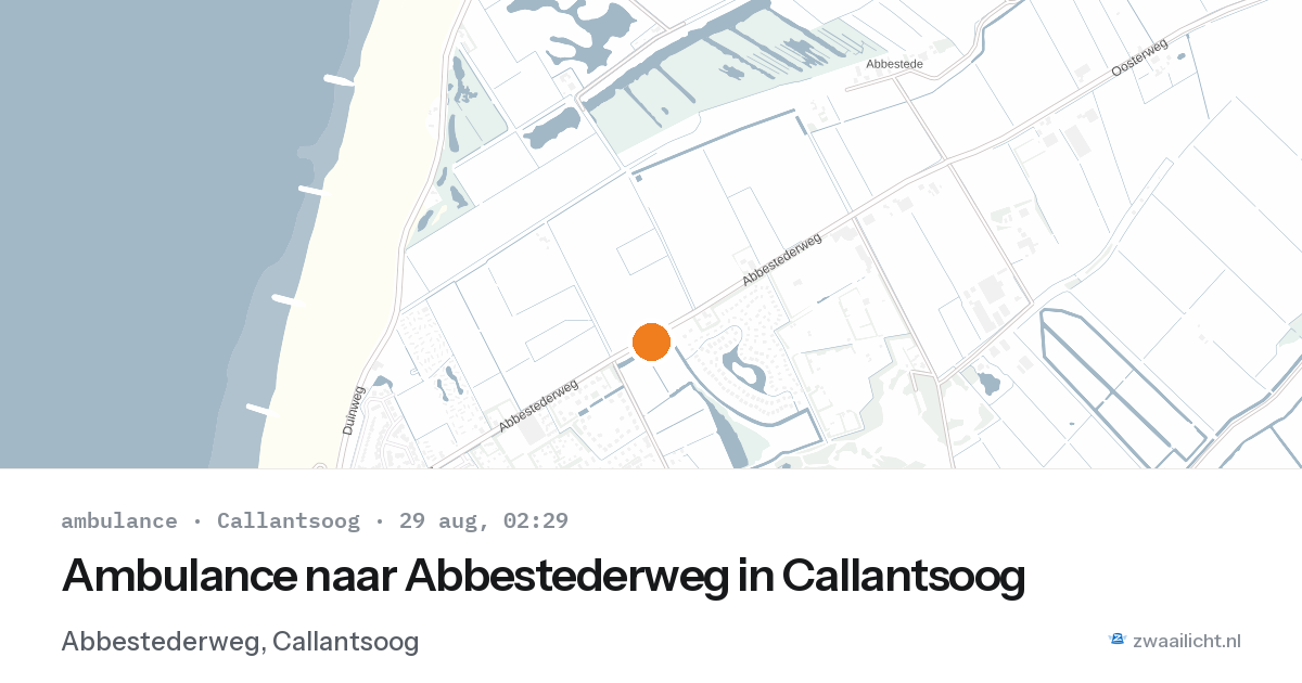 Ambulance naar Abbestederweg in Callantsoog — 29 aug 2026