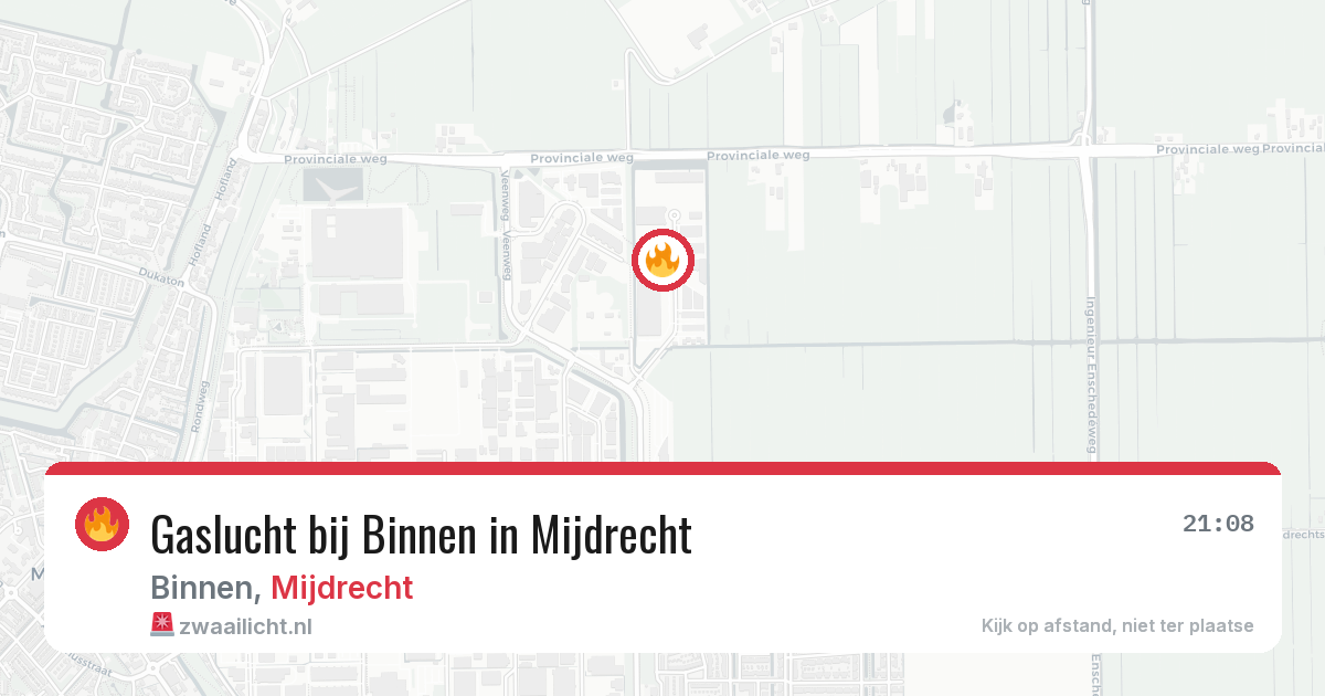 Gaslucht bij Binnen in Mijdrecht — 19 mei 2026