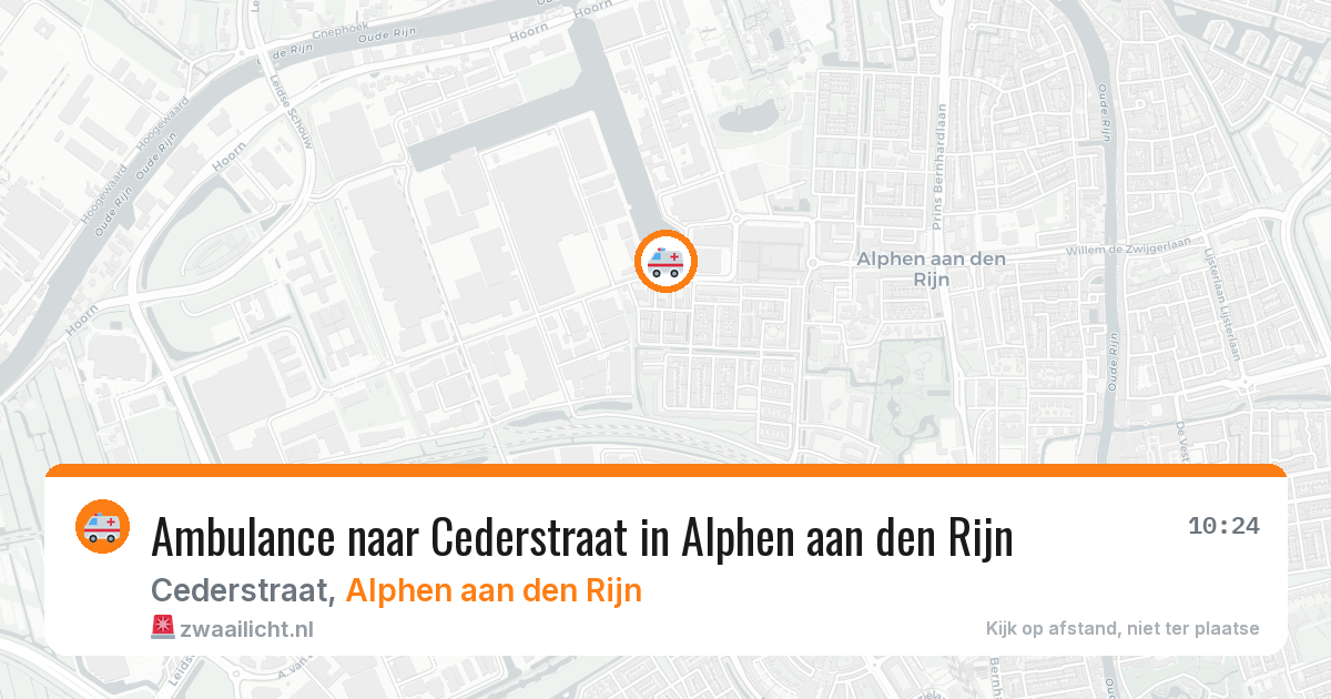 Ambulance naar Cederstraat in Alphen aan den Rijn — 1 apr 2026