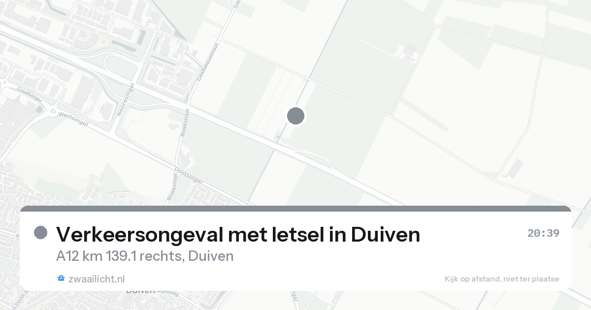 Verkeersongeval met letsel in Duiven — 16 aug 2026