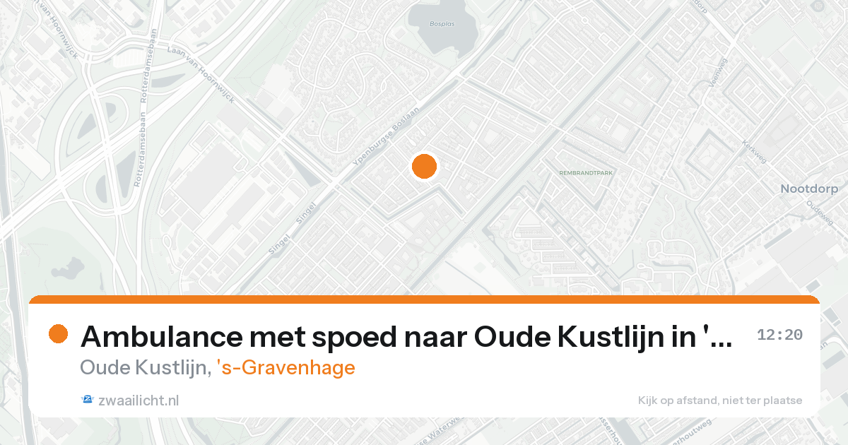Ambulance met spoed naar Oude Kustlijn in 's-Gravenhage — 24 aug 2026