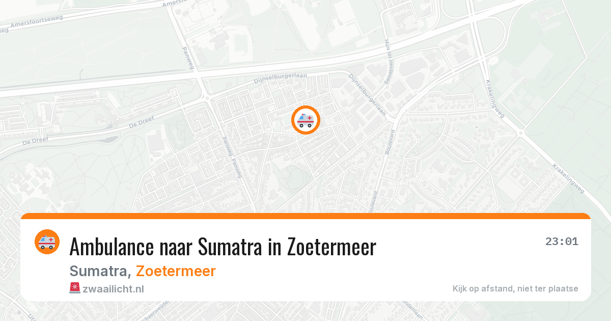 Ambulance naar Sumatra in Zoetermeer — 28 jan 2026