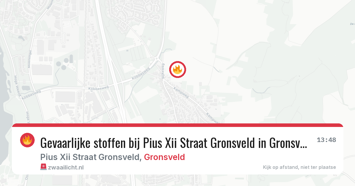 Gevaarlijke stoffen bij Pius Xii Straat Gronsveld in Gronsveld — 15 apr 2026