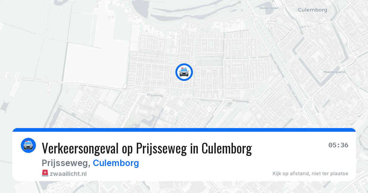 Verkeersongeval op Prijsseweg in Culemborg — 4 apr 2026