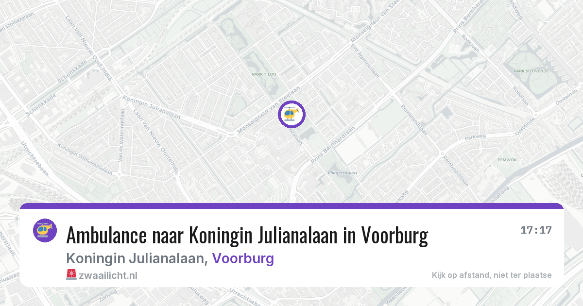 Ambulance naar Koningin Julianalaan in Voorburg — 1 jul 2026
