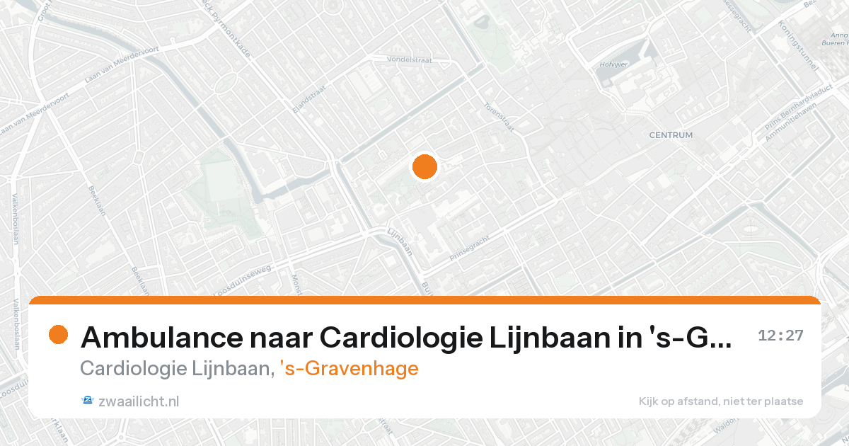 Ambulance naar Cardiologie Lijnbaan in 's-Gravenhage — 31 jan 2026