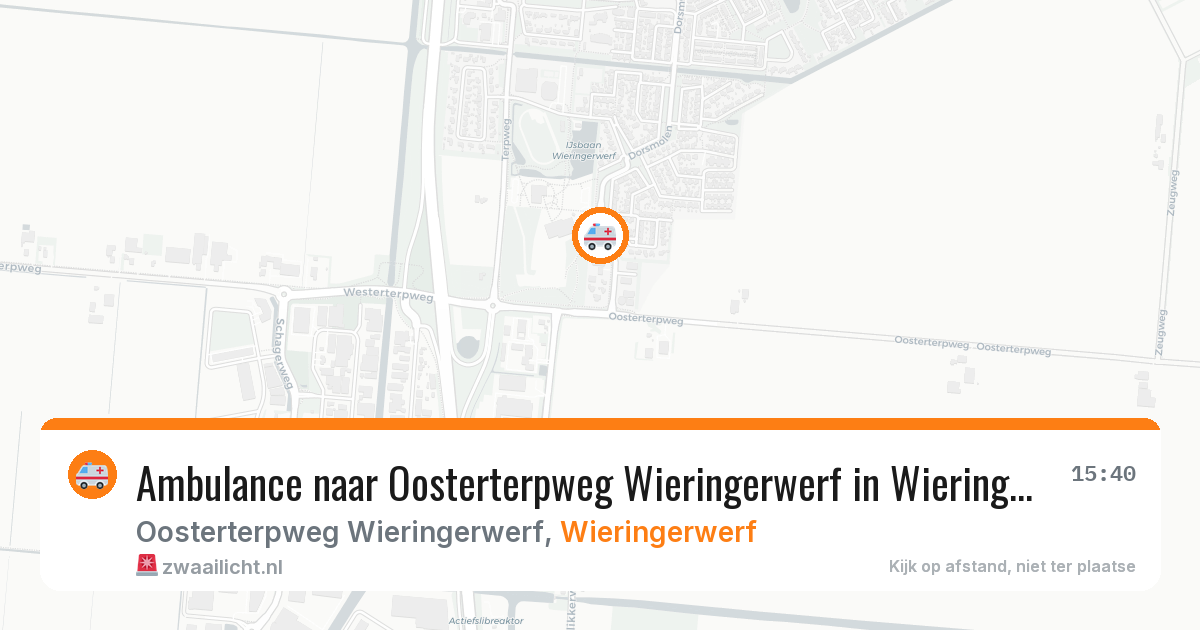 Ambulance naar Oosterterpweg Wieringerwerf in Wieringerwerf — 24 mei 2026