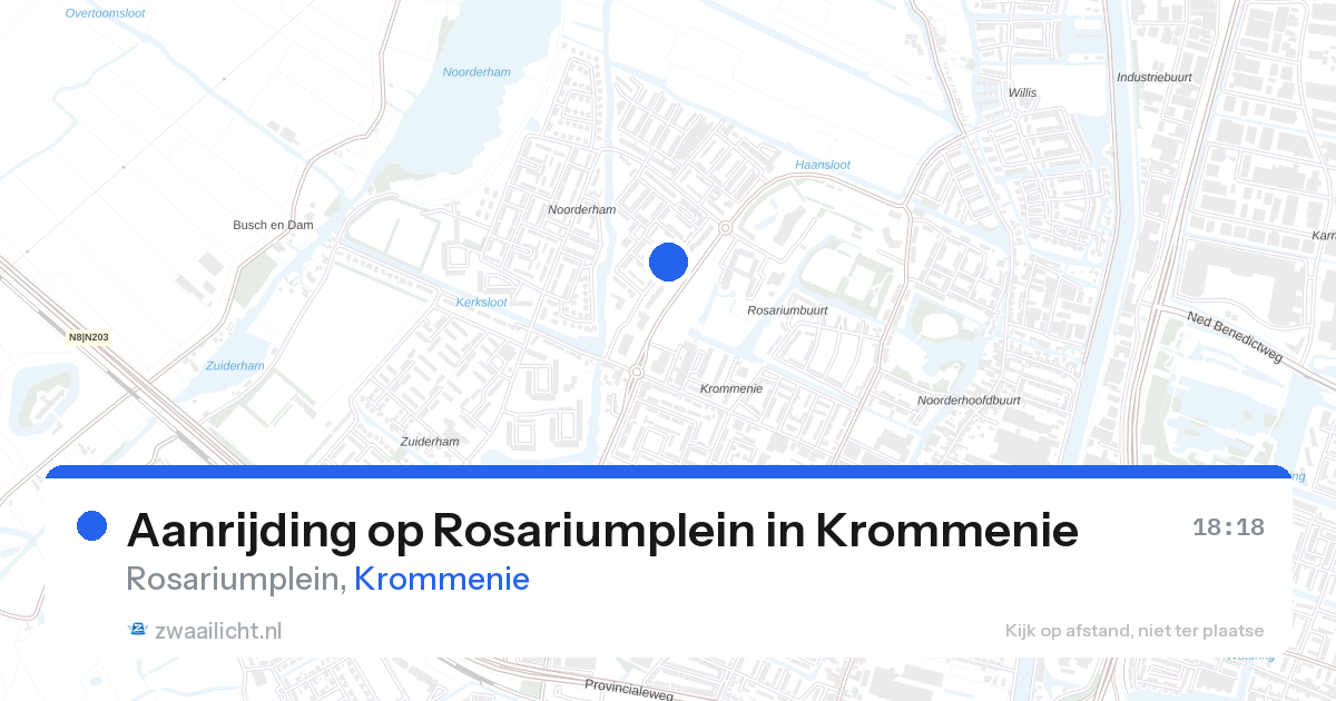 Aanrijding op Rosariumplein in Krommenie — 27 aug 2026