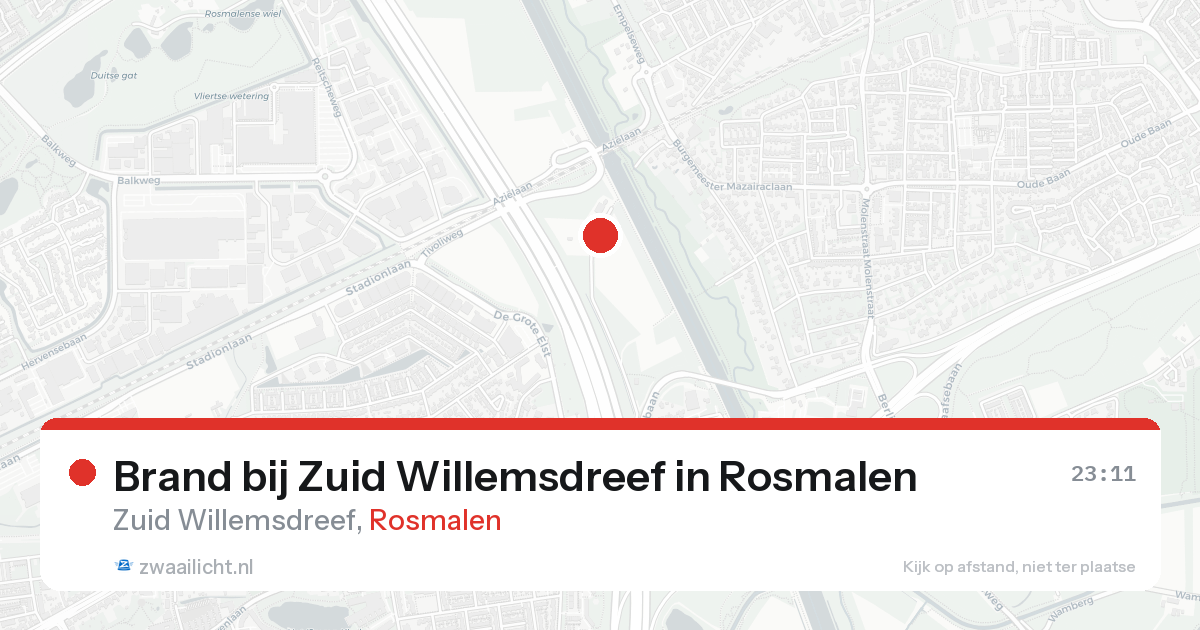 Brand bij Zuid Willemsdreef in Rosmalen — 24 aug 2026