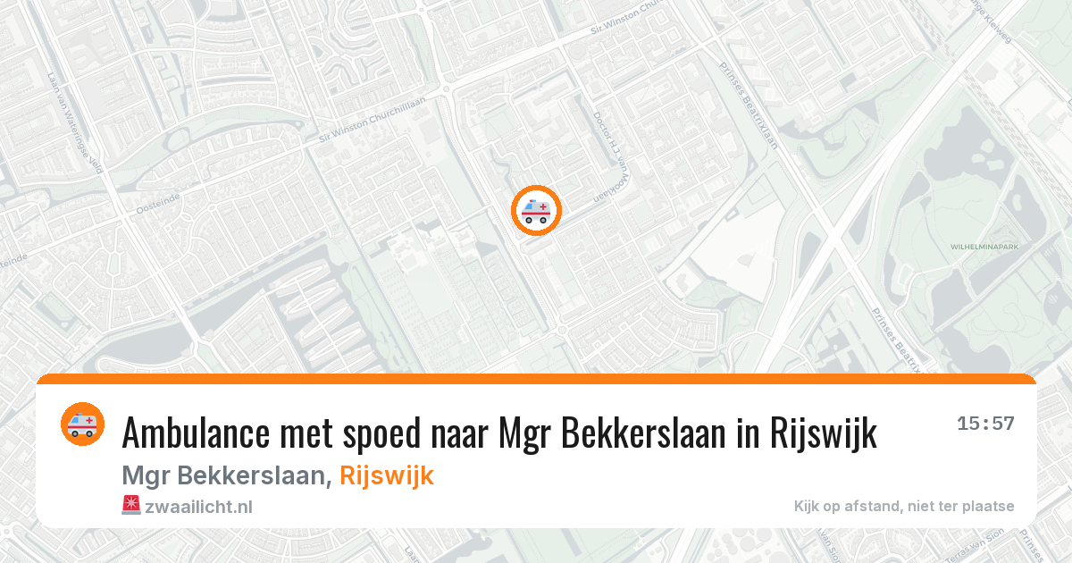 Ambulance met spoed naar Mgr Bekkerslaan in Rijswijk — 14 mei 2026