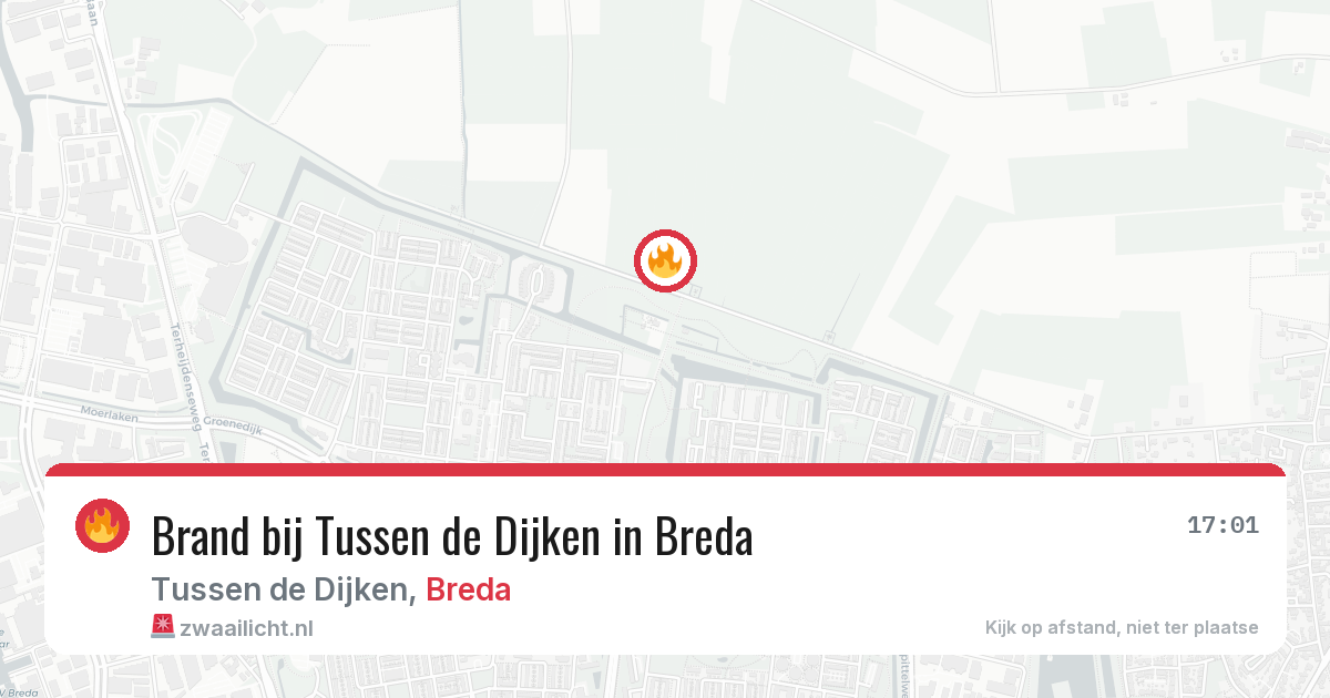 Brand bij Tussen de Dijken in Breda — 6 apr 2026