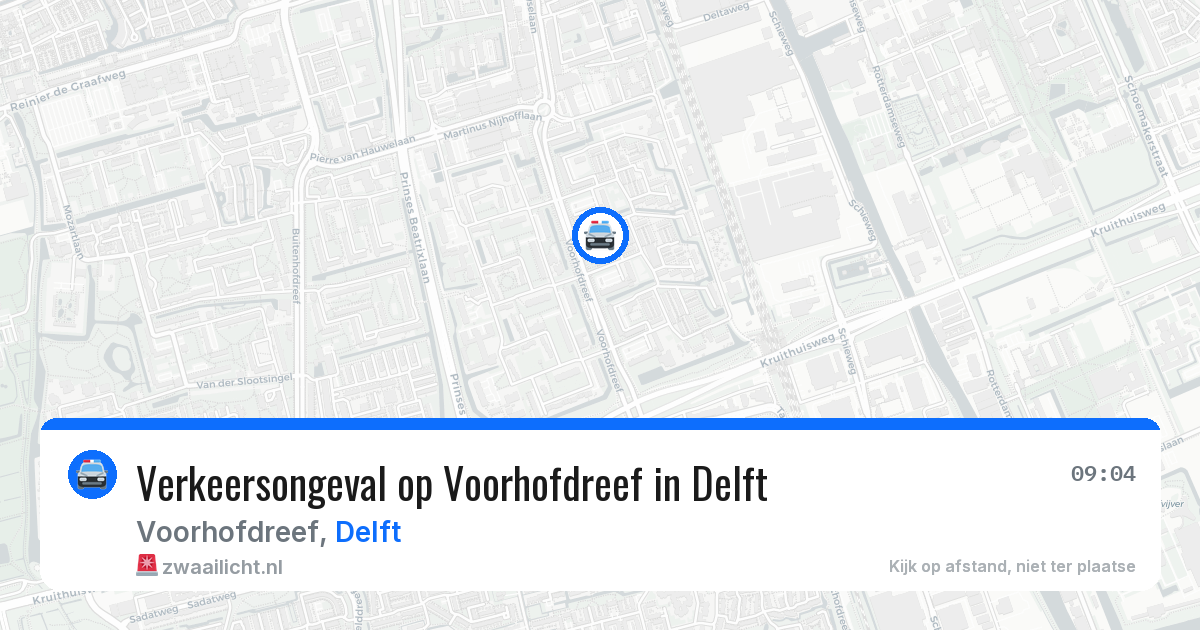 Verkeersongeval op Voorhofdreef in Delft — 24 mrt 2026