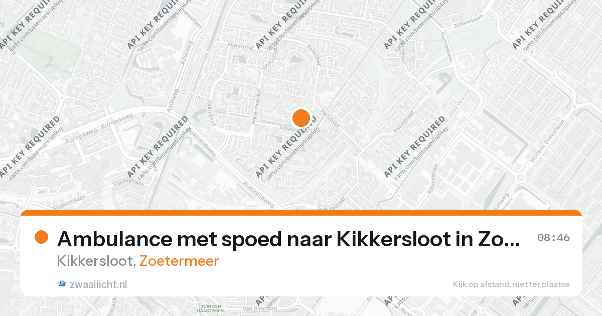 Ambulance met spoed naar Kikkersloot in Zoetermeer — 25 aug 2026
