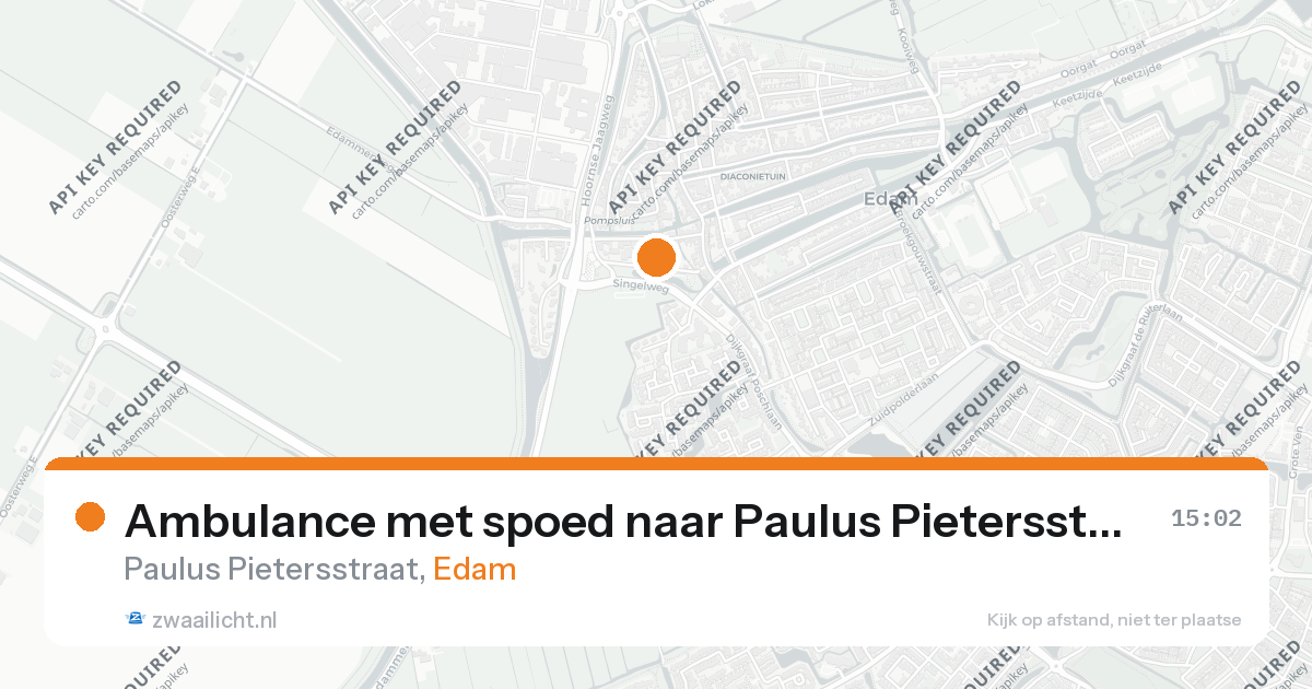 Ambulance met spoed naar Paulus Pietersstraat in Edam — 9 jun 2026