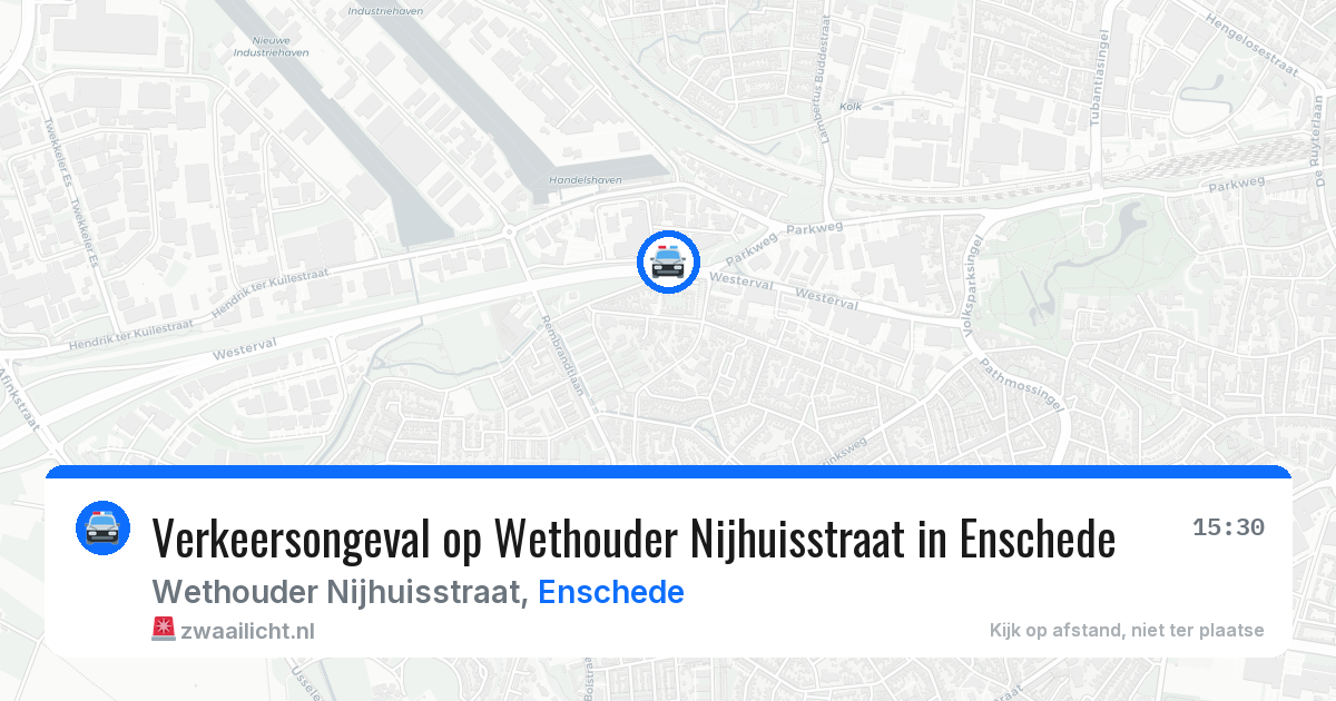 Verkeersongeval op Wethouder Nijhuisstraat in Enschede — 31 mrt 2026
