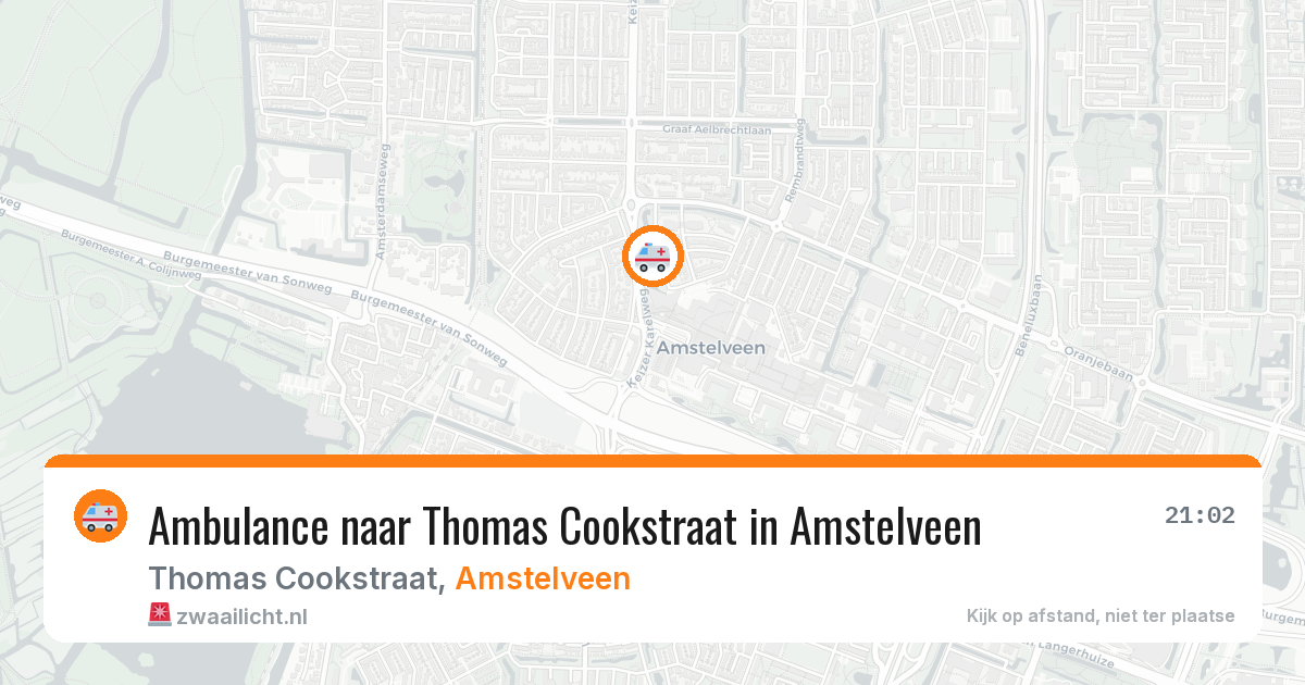Ambulance naar Thomas Cookstraat in Amstelveen — 29 jan 2026