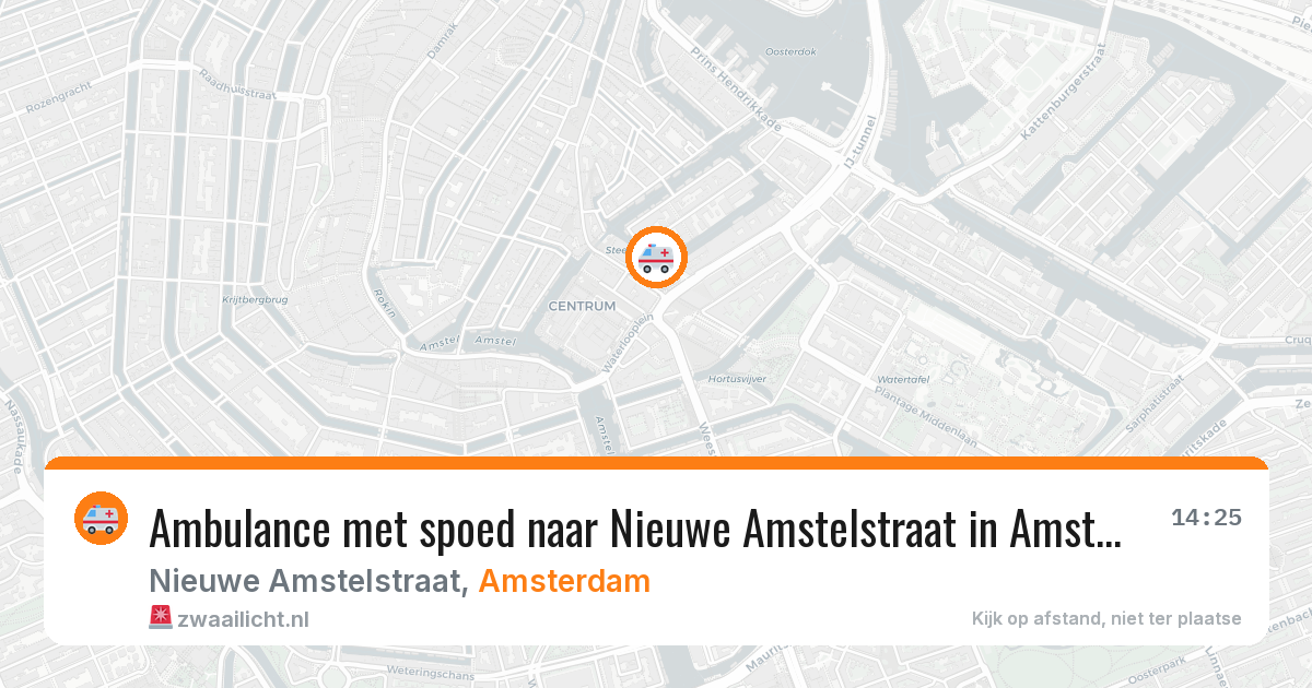 Ambulance met spoed naar Nieuwe Amstelstraat in Amsterdam — 27 mei 2026