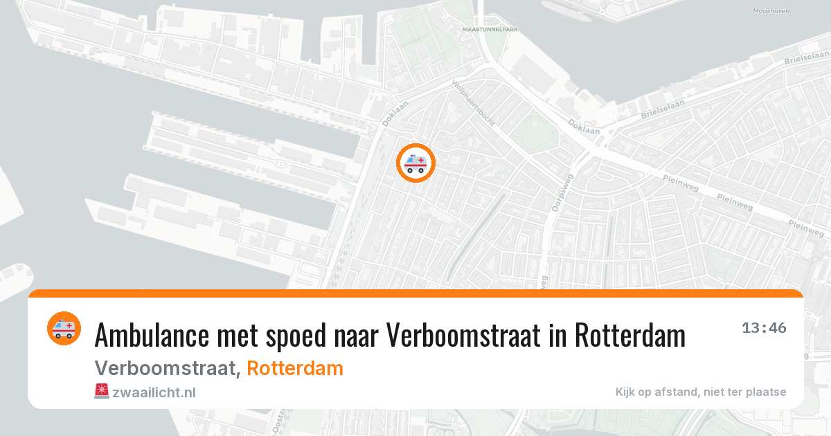 Ambulance met spoed naar Verboomstraat in Rotterdam — 21 mrt 2026