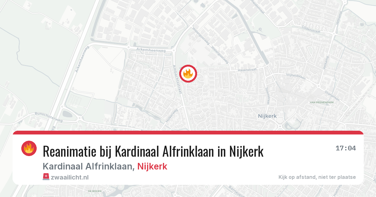 Reanimatie bij Kardinaal Alfrinklaan in Nijkerk — 7 mrt 2026