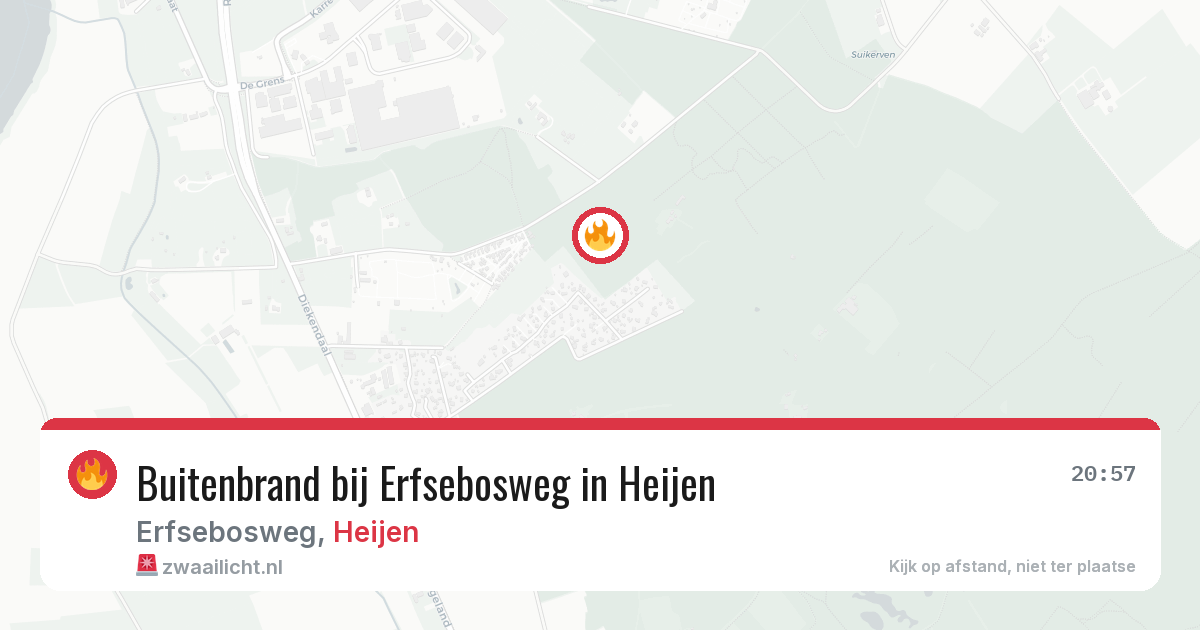 Buitenbrand bij Erfsebosweg in Heijen — 10 aug 2026