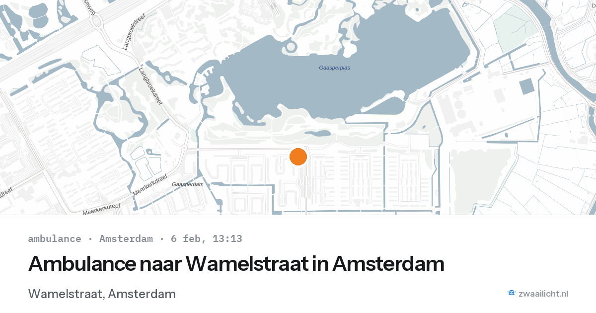 Ambulance naar Wamelstraat in Amsterdam — 6 feb 2026