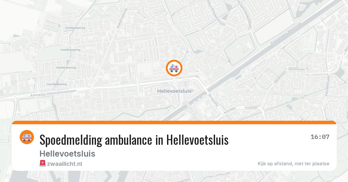 Spoedmelding ambulance in Hellevoetsluis — 13 jun 2026