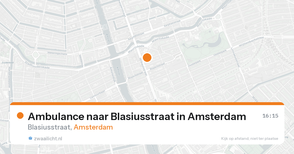 Ambulance naar Blasiusstraat in Amsterdam — 24 aug 2026