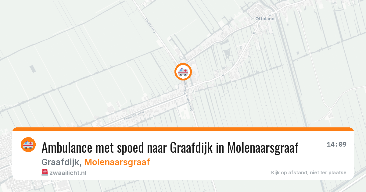 Ambulance met spoed naar Graafdijk in Molenaarsgraaf — 12 mei 2026