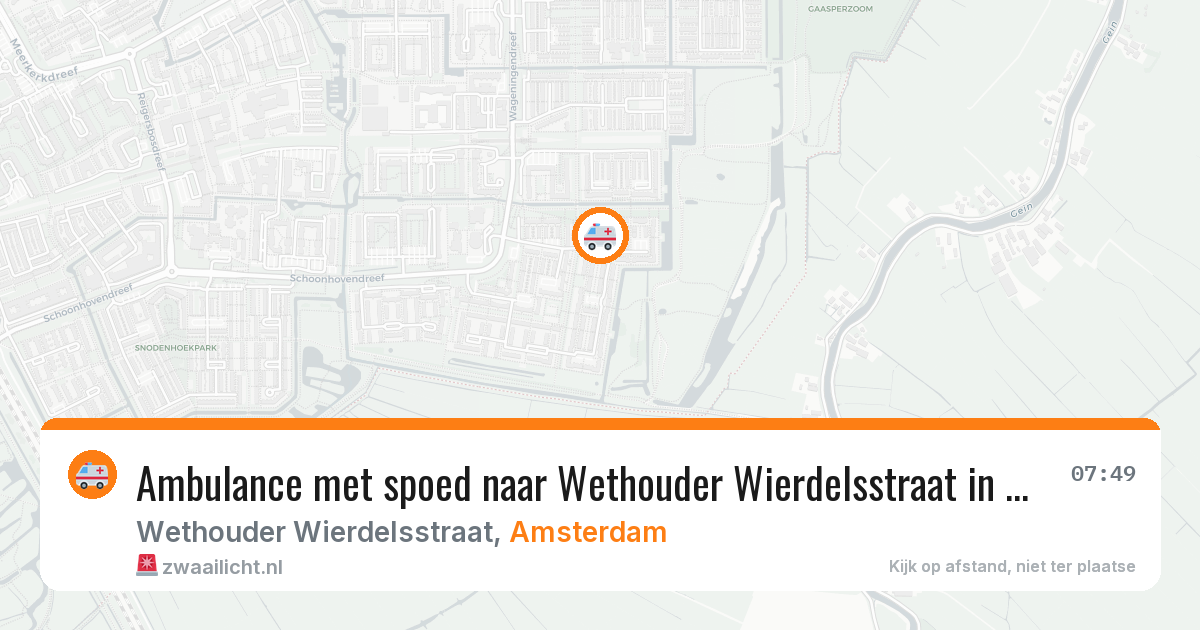 Ambulance met spoed naar Wethouder Wierdelsstraat in Amsterdam — 29 jan 2026