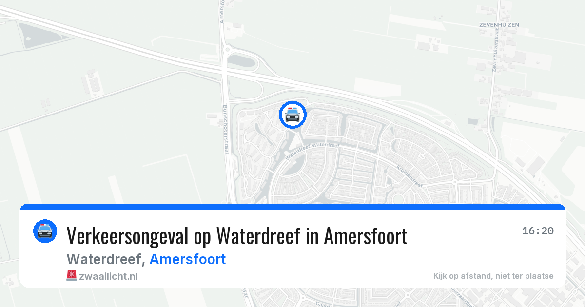 Verkeersongeval op Waterdreef in Amersfoort — 2 jul 2026