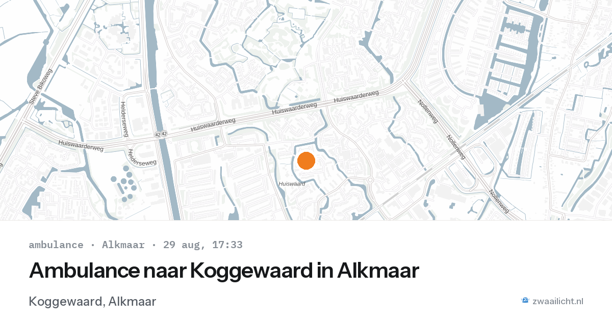 Ambulance naar Koggewaard in Alkmaar — 29 aug 2026