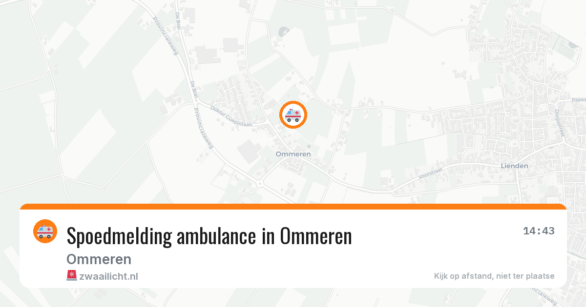 Spoedmelding ambulance in Ommeren — 5 apr 2026