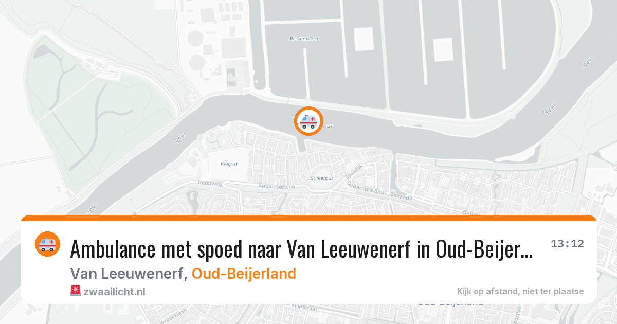 Ambulance met spoed naar Van Leeuwenerf in Oud-Beijerland — 24 jun 2026