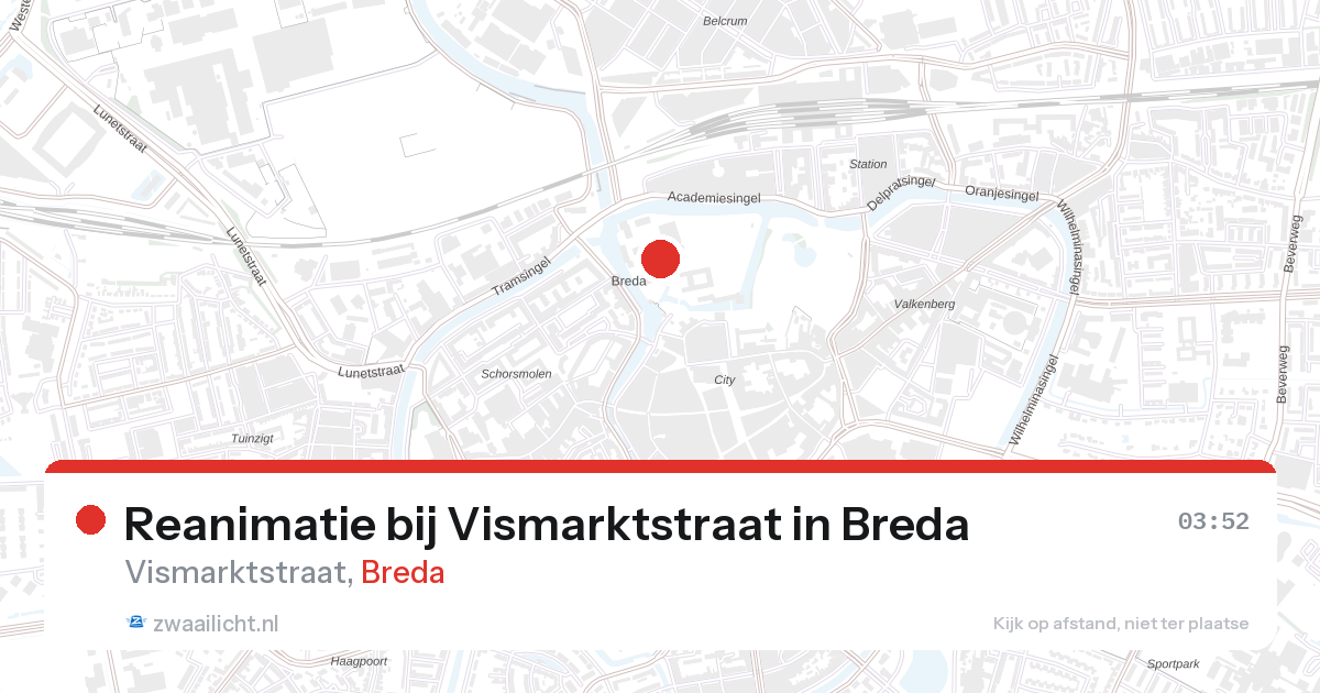 Reanimatie bij Vismarktstraat in Breda — 1 feb 2026