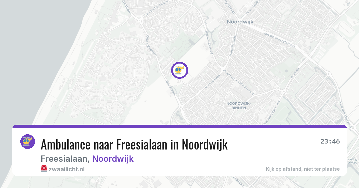 Ambulance naar Freesialaan in Noordwijk — 19 jul 2026