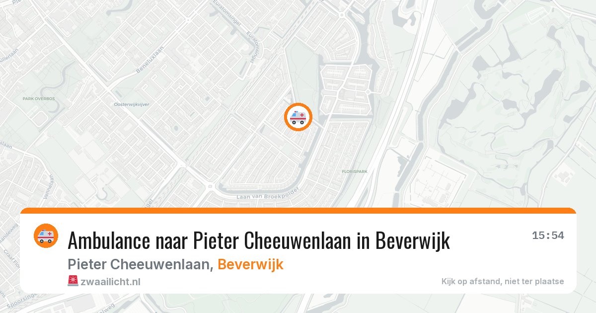Ambulance naar Pieter Cheeuwenlaan in Beverwijk — 28 mei 2026