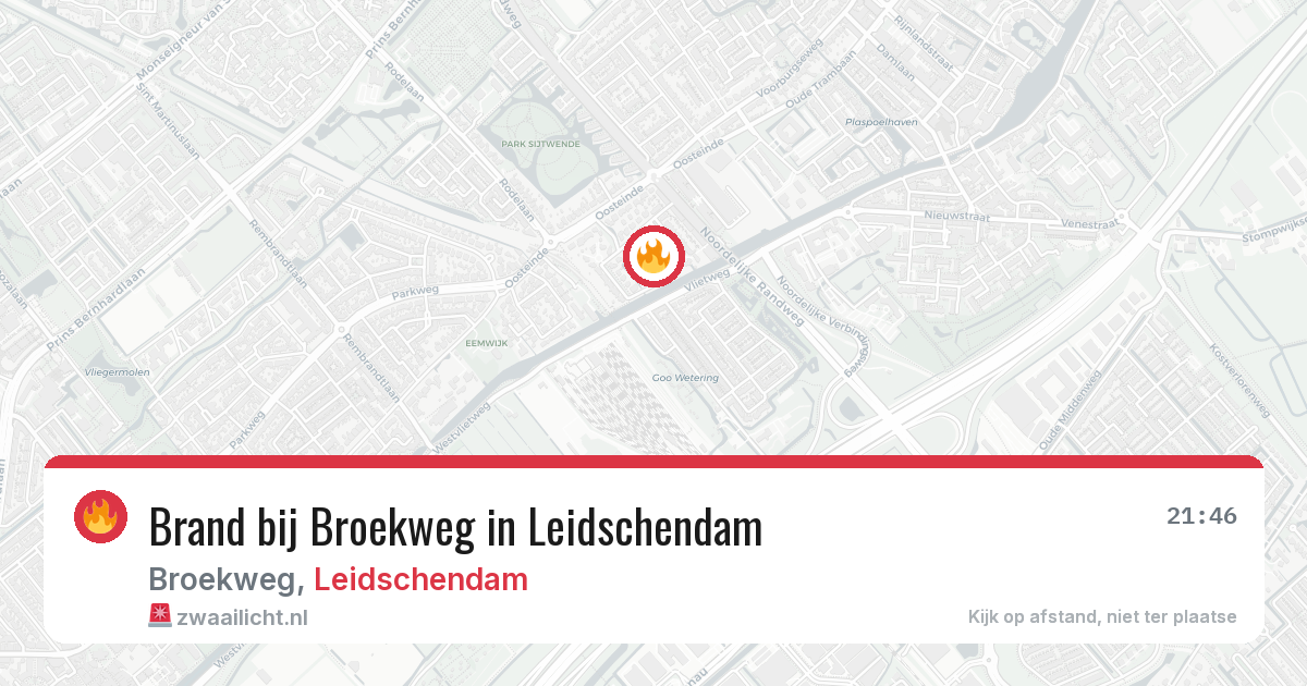 Brand bij Broekweg in Leidschendam — 13 apr 2026