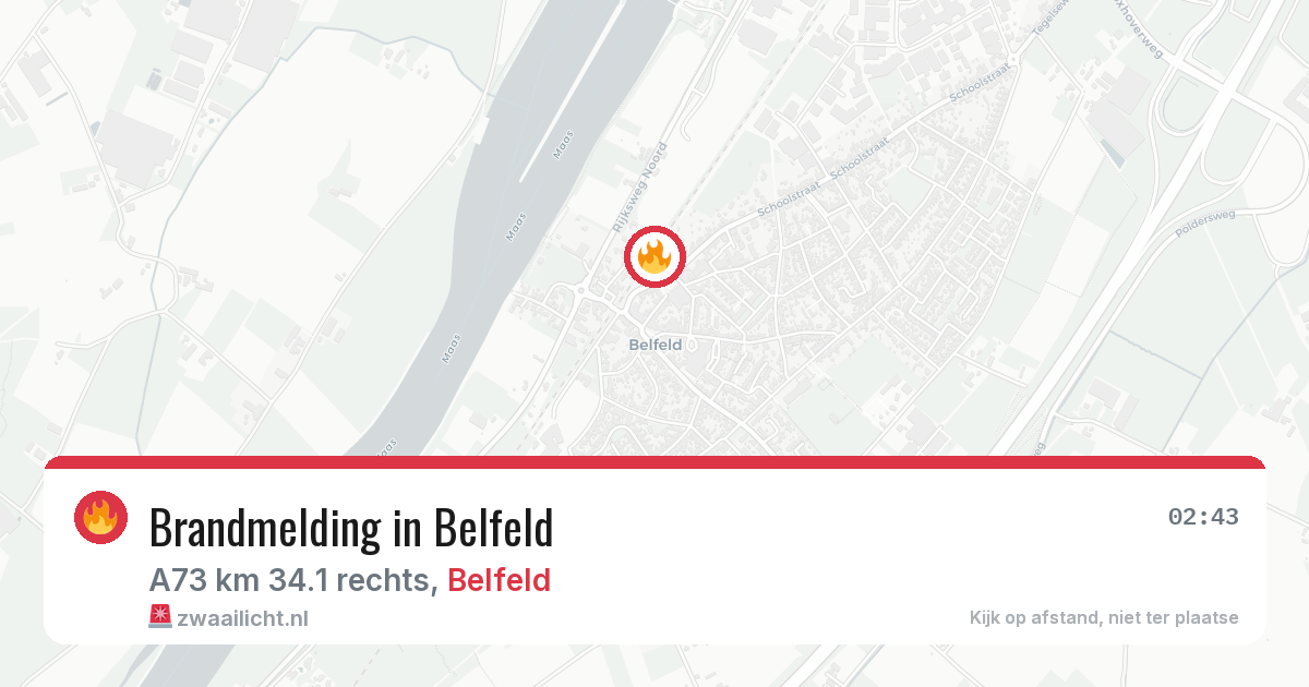 Brandmelding in Belfeld — 31 mei 2026