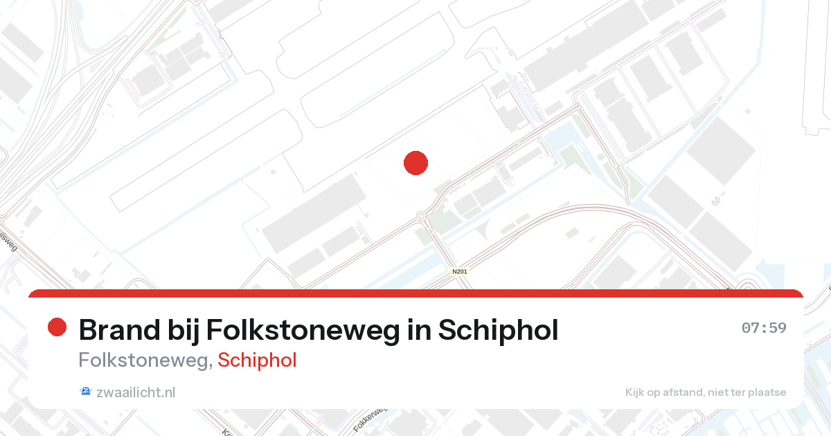 Brand bij Folkstoneweg in Schiphol — 12 jun 2026